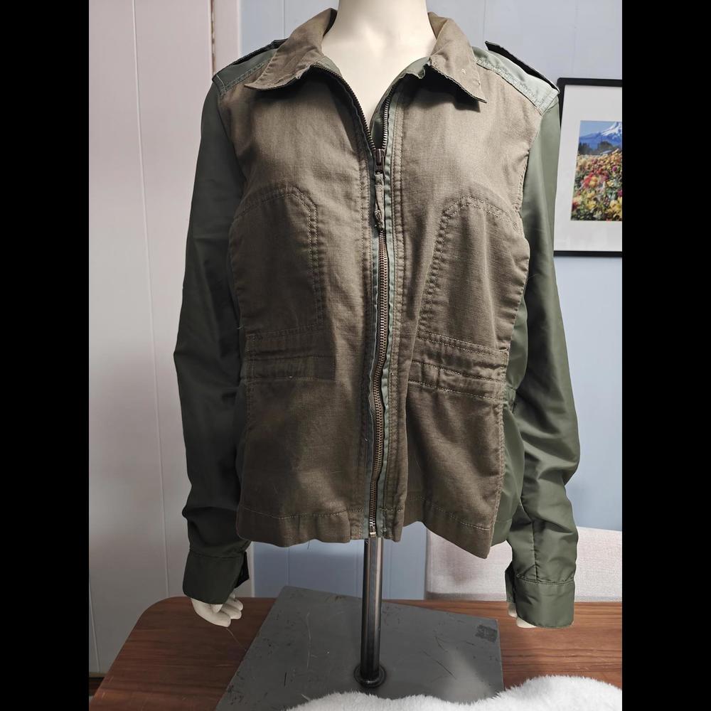Lucky Brand Two-Tone Olive Green Utility Jacket